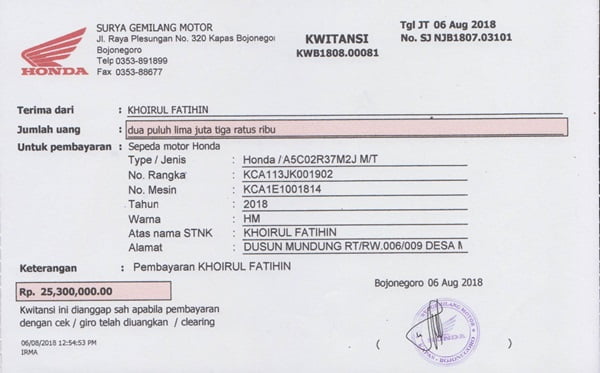 5 Contoh Kwitansi Pembayaran Yang Sering Digunakan