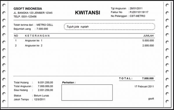 Contoh Bukti Transaksi Untuk Perusahaan Paper Id Blog