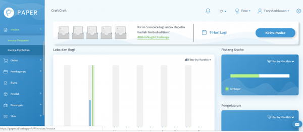 Dashboard Paper.id