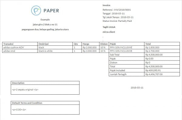 Contoh Surat Tagihan Invoice Dan Penjelasannya Paperid Blog