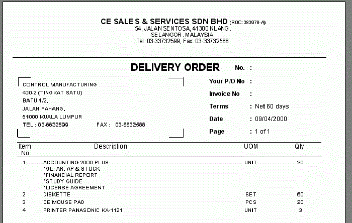 Contoh Surat Delivery Order Terbaru