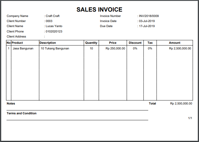 Invoice Jasa