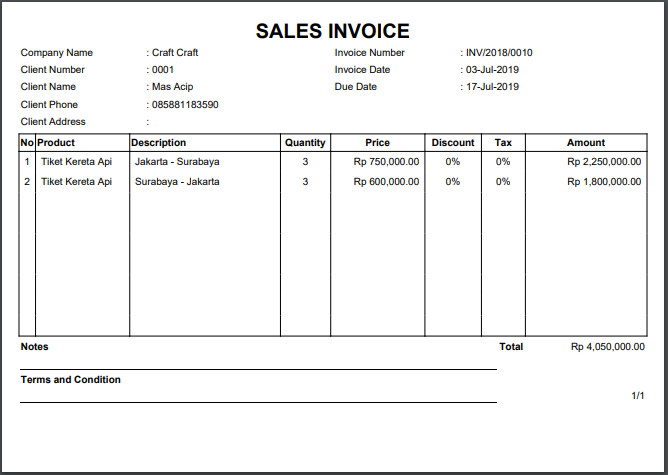 Invoice Penagihan