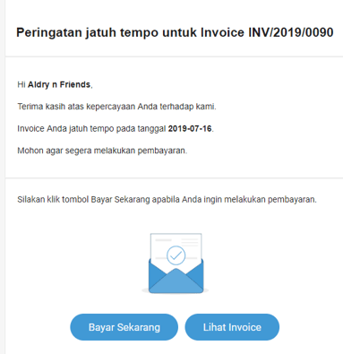 Lihat Invoice pada Reminder