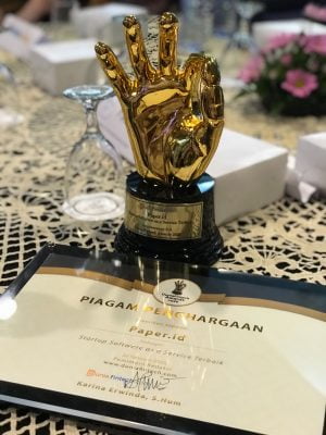 Dunia Fintech Awards 2020, Paper.id Raih Startup Software as a Service Terbaik