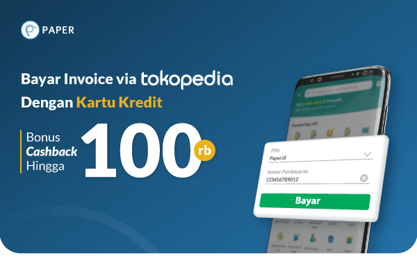 Promo Paper.id x Tokopedia, Bayar Pakai Kartu Kredit Bonus Cashback Berlimpah!