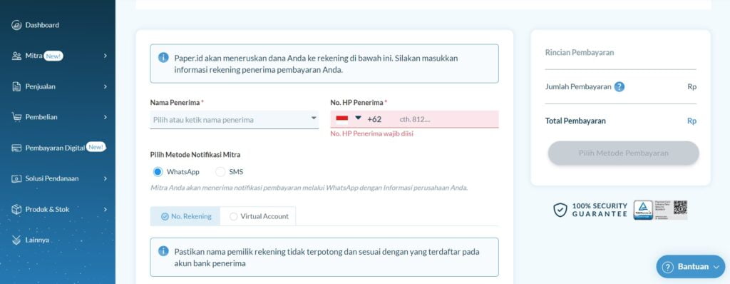 Informasi Supplier Pakai Paperpay Out