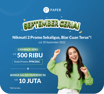 Promo September Ceria, Double Bonusnya, Banyak Cashback-nya!