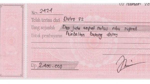 Berikut Beberapa Tata Cara Mengisi Kwitansi yang Benar