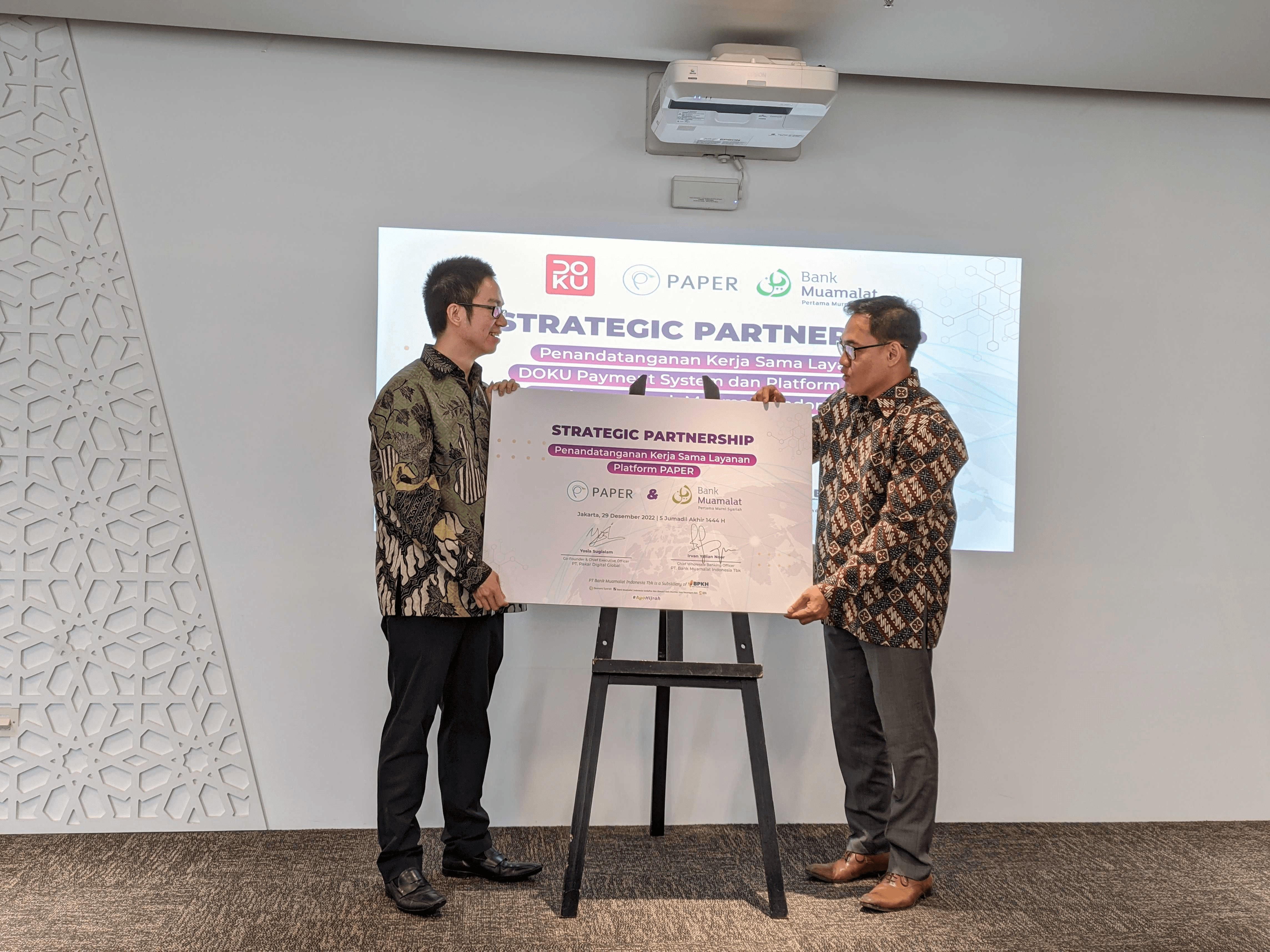 Perluas Layanan Cash Management Melalui Strategic Partnership, Bank Muamalat Kolaborasi dengan  DOKU &  PAPER ID