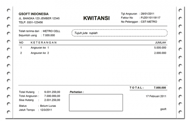 Contoh Dan Cara Membuat Kwitansi Jual Beli