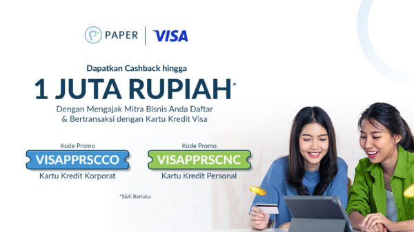 (Promo Selesai) Lakukan Transaksi Antar Pengguna & Nikmati Cashback Dari Paper.id & Visa!