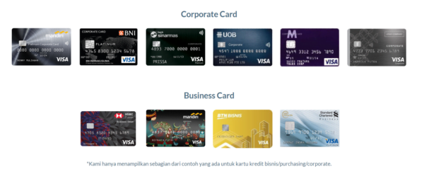 Contoh Kartu Kredit Bisnis dari Visa