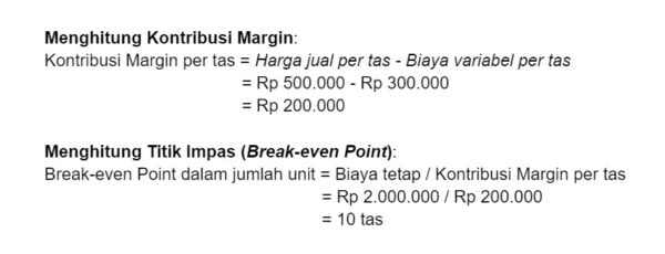 Contoh Menghitung Break-Event Point