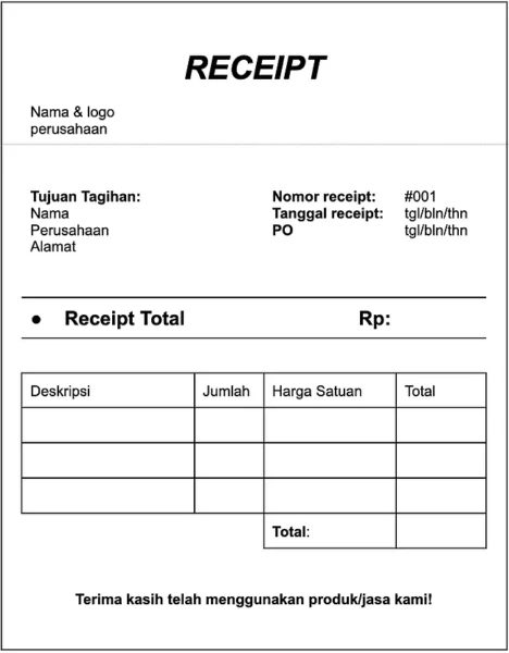 Contoh Invoice Sederhana