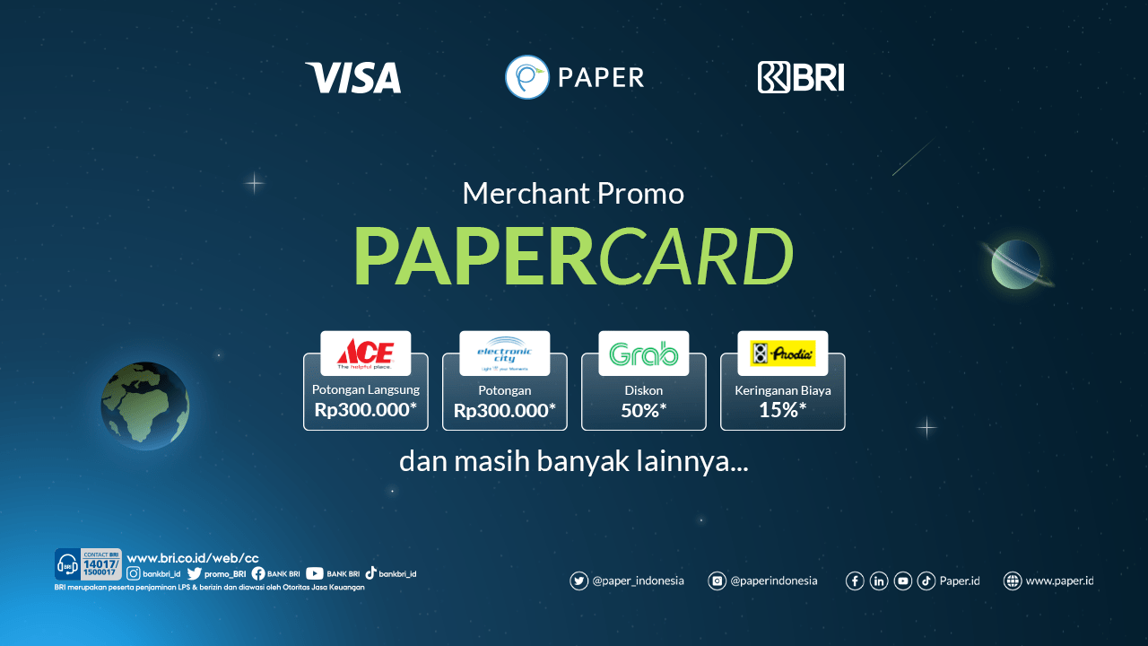 Promo Menarik Dari Berbagai Merchant Untuk PAPERCARD