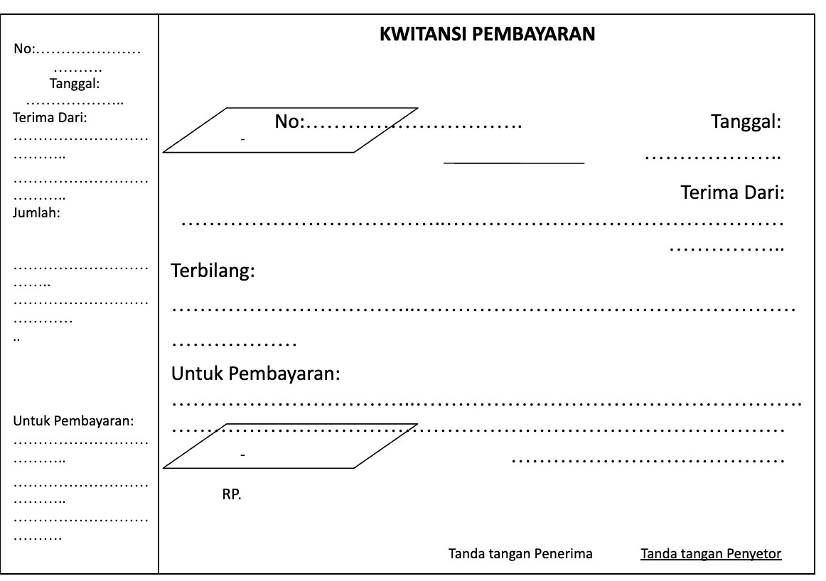 Download template kwitansi kosong format word bisa diedit 