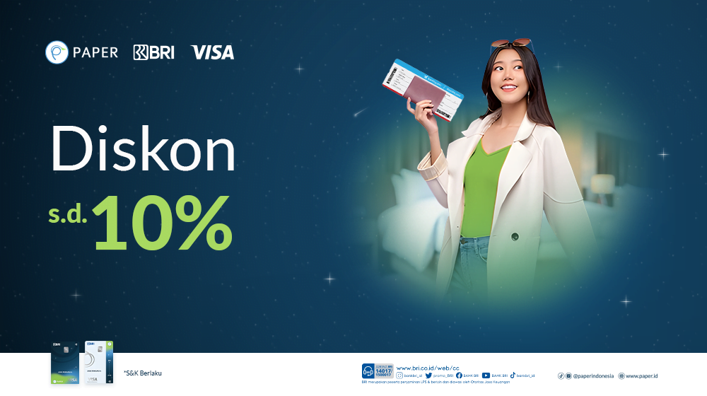 Transaksi Pakai PAPERCARD, Promo Hotelnya Hebat!