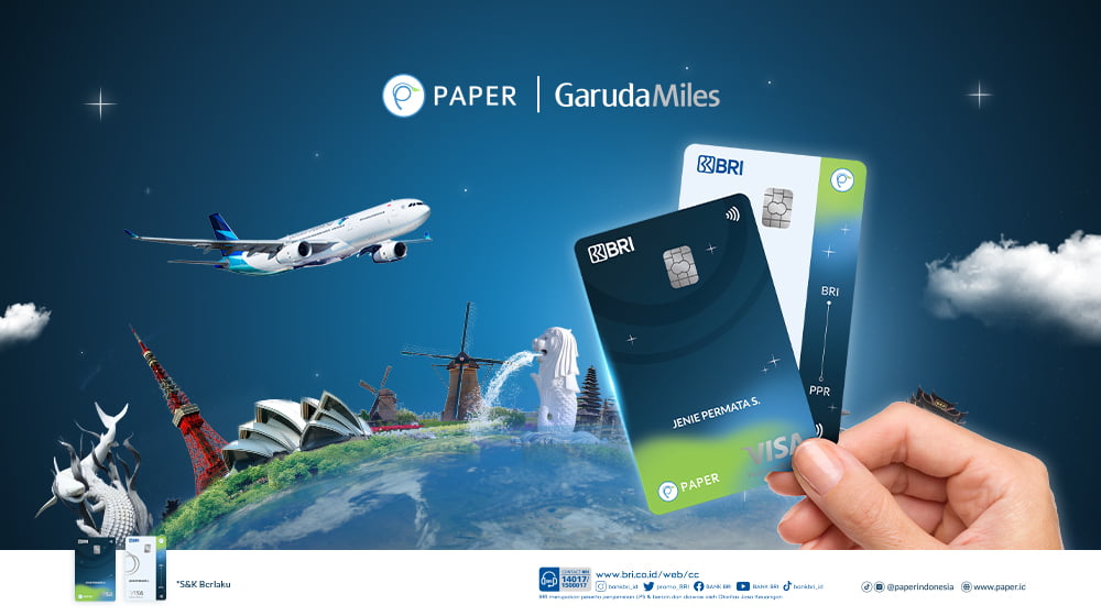 Apply dan Transaksi Pakai PAPERCARD, Bonus GarudaMiles dan Cashback!