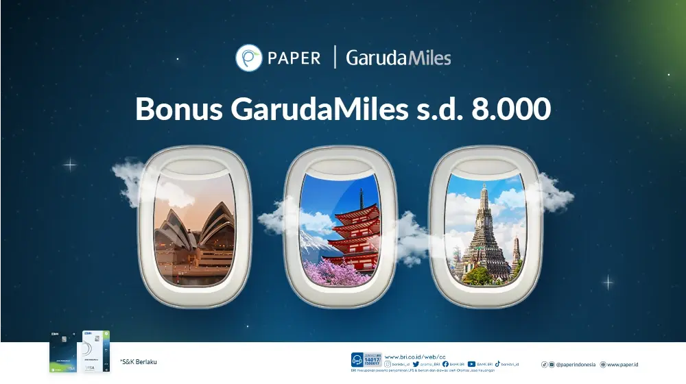 Transaksi dengan PAPERCARD, Dapat Bonus GarudaMiles