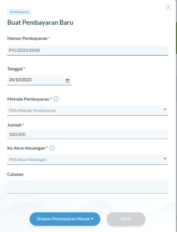 Membuat kwitansi dari menu Lihat Invoice Penjualan