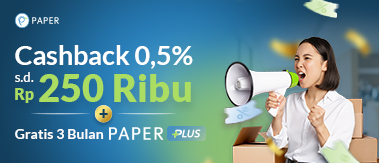 Klaim Cashback 0,5% s.d. Rp250 Ribu Untuk Transaksi Pertama!