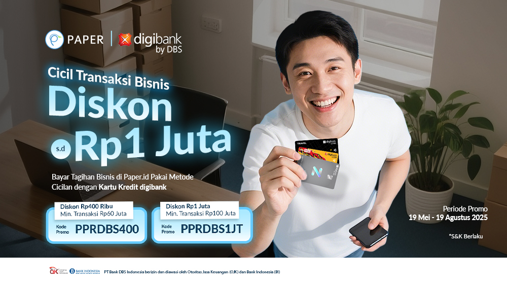 Nikmati Diskon hingga Rp1 juta dengan Cicilan 0% Kartu Kredit digibank di Paper.id!