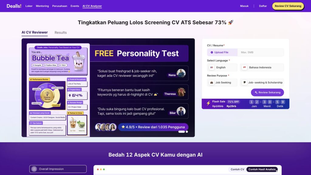 AI CV Reviewer Dealls
