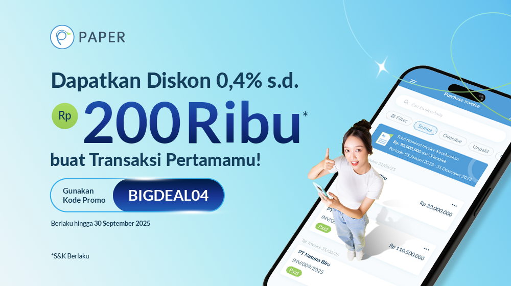 Transaksi Minimal Rp100 ribu, Dapatkan Diskon Hingga Rp200 ribu di Paper.id