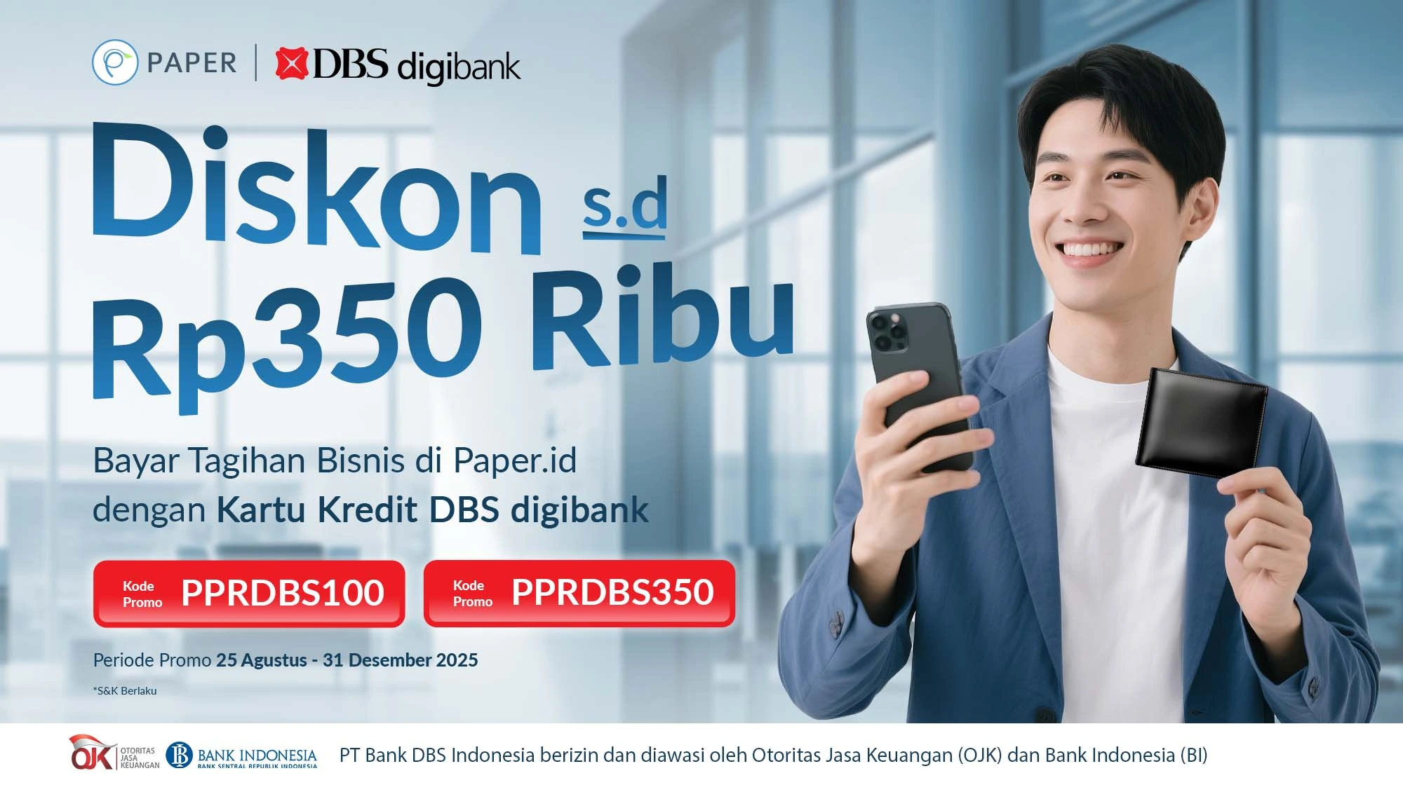 Diskon hingga Rp350.000 dengan Kartu Kredit digibank di Paper.id!