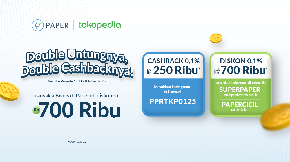 Terbatas! Promo Spesial Tokopedia, Bayar Invoice Double Untung hingga Rp700 ribu!