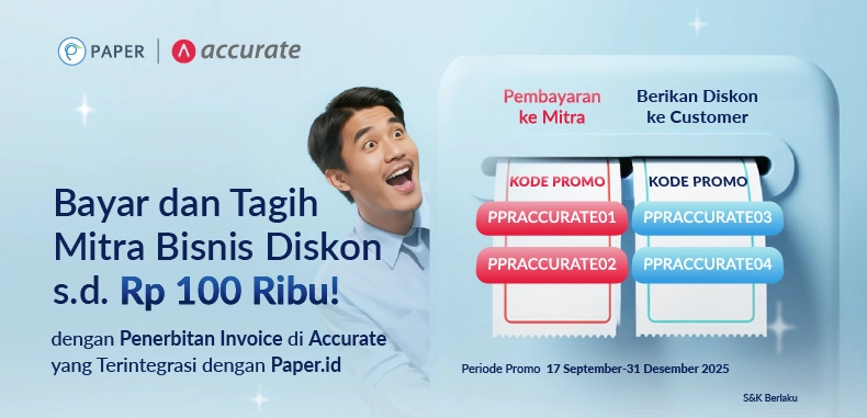 Promo Spesial Integrasi Accurate, Diskon Hingga Rp100 ribu untuk Setiap Transaksi!