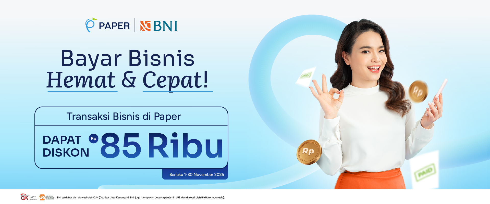 Transaksi Bisnis dengan Kartu Kredit BNI, Diskon hingga Rp85 ribu!