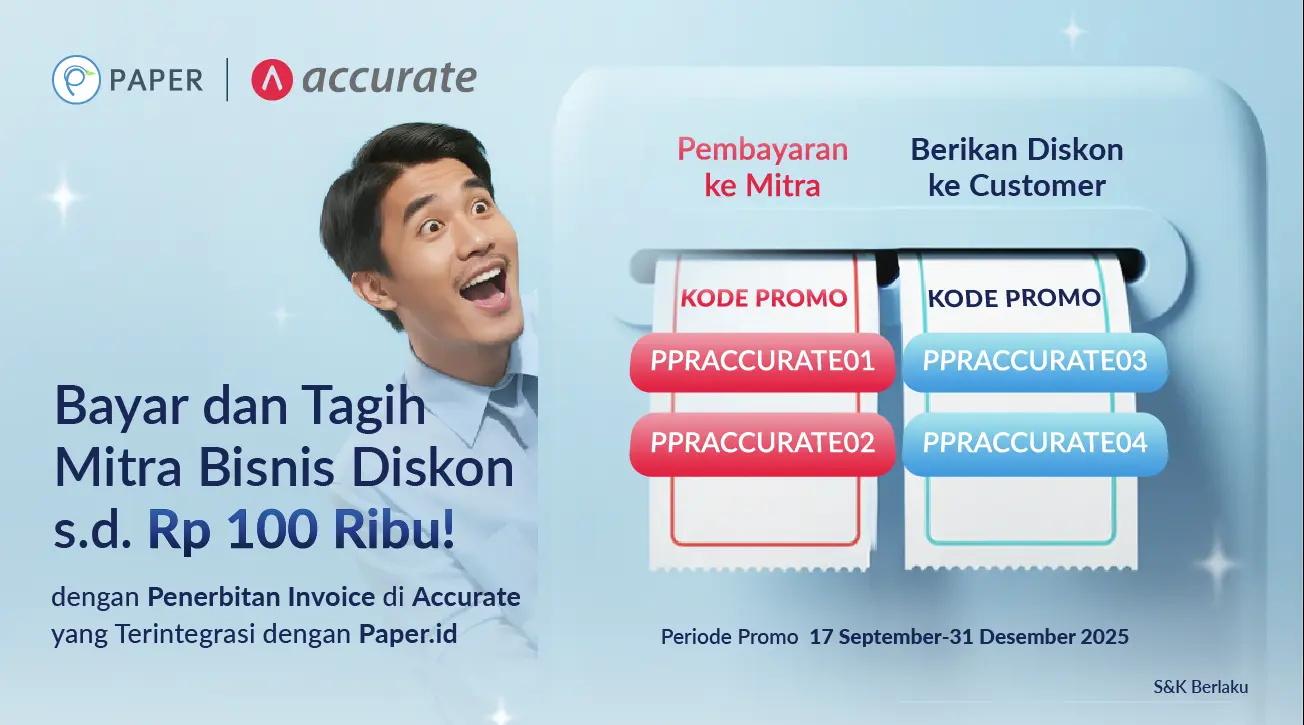Promo Spesial Integrasi Accurate, Diskon Hingga Rp100 ribu untuk Setiap Transaksi!