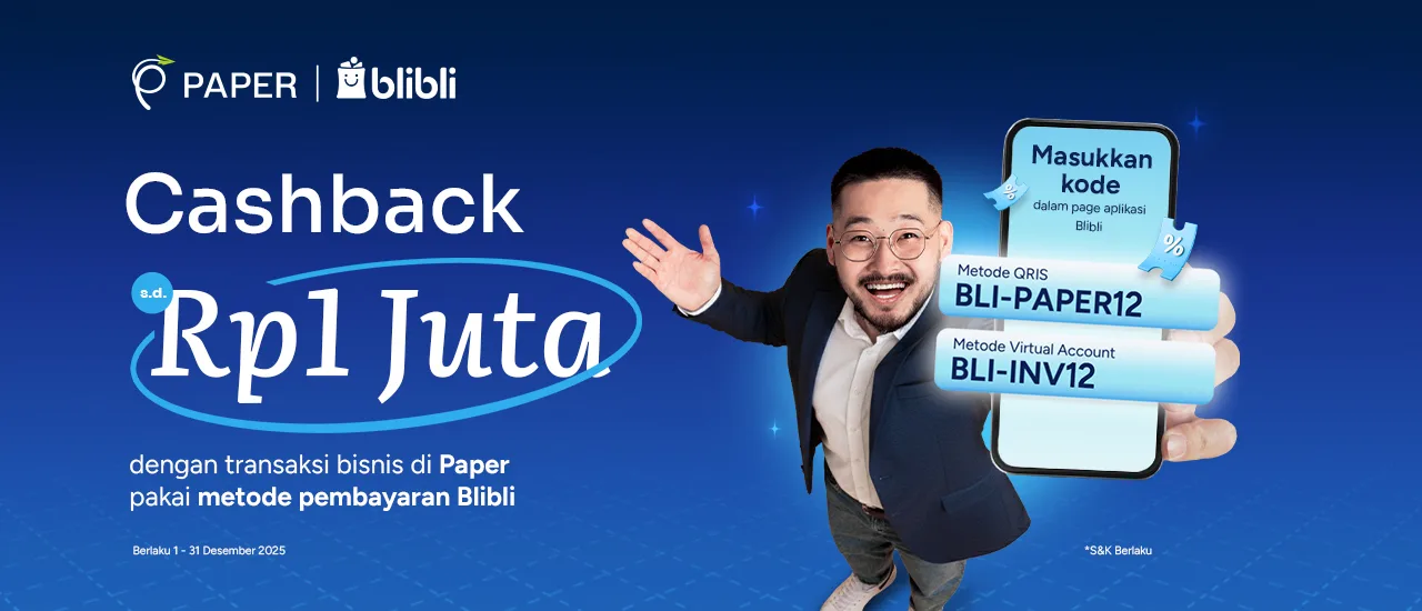 Cashback Hingga 1 Juta Sepanjang Oktober! Pakai Kode Promo Paper Sekarang