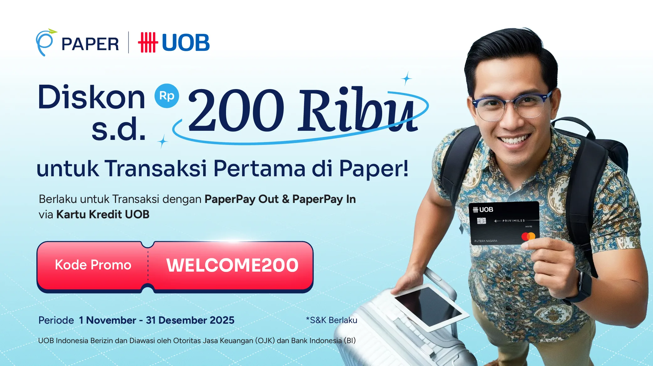 Transaksi Pertama dengan Kartu Kredit UOB, Diskon 0,2% hingga Rp200.000