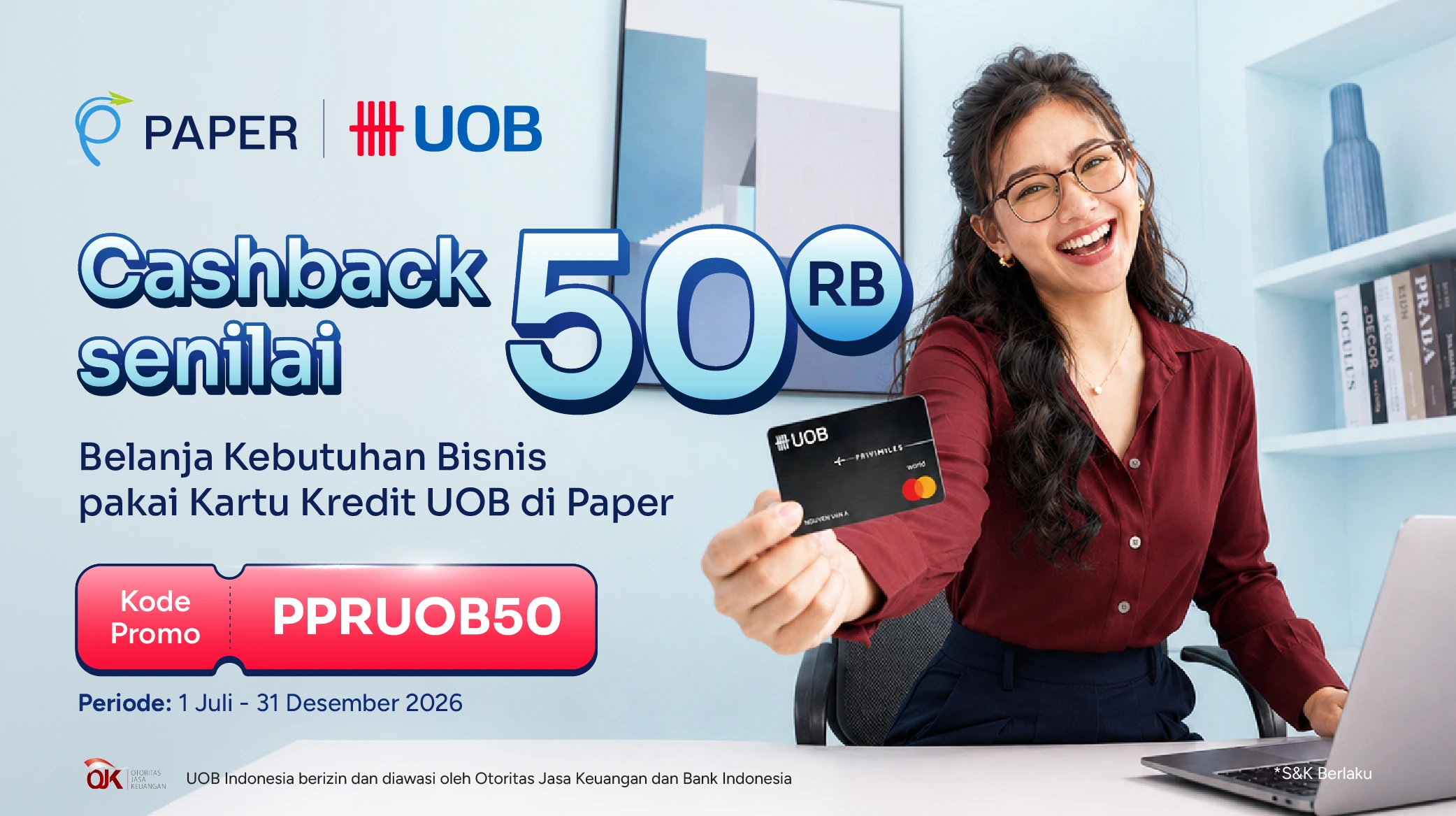 Diskon untuk Pemilik Kartu Kredit UOB, Transaksi di Paper Sekarang!
