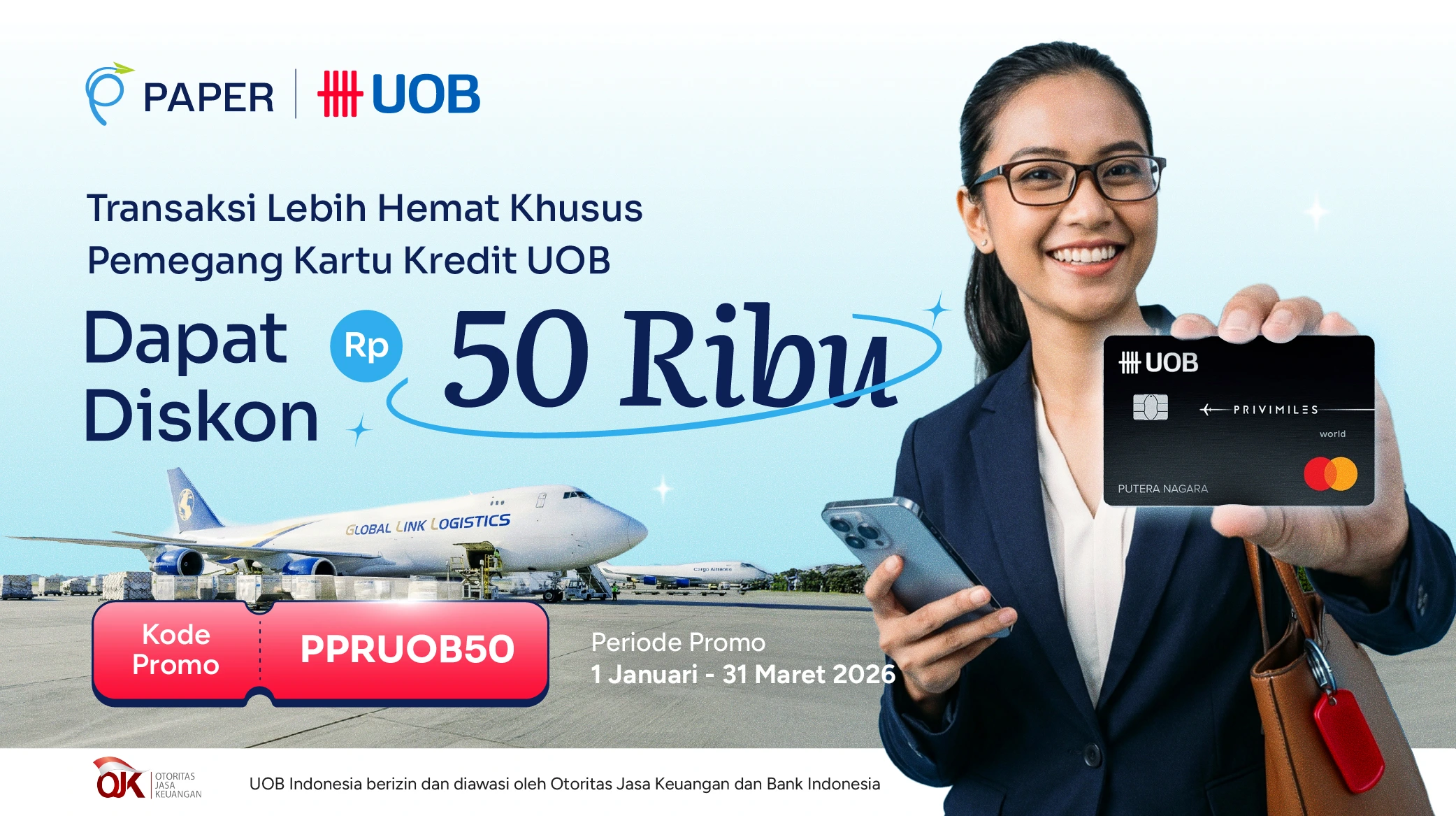 Diskon untuk Pemilik Kartu Kredit UOB, Transaksi di Paper Sekarang!