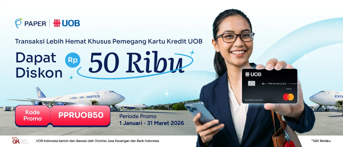 Diskon untuk Pemilik Kartu Kredit UOB, Transaksi di Paper Sekarang!