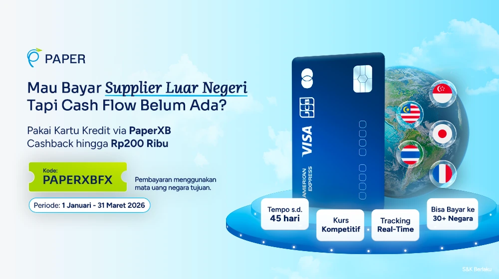 Cashback hingga Rp200 ribu, Transaksi dengan PaperXB ke Berbagai Negara Sekarang!