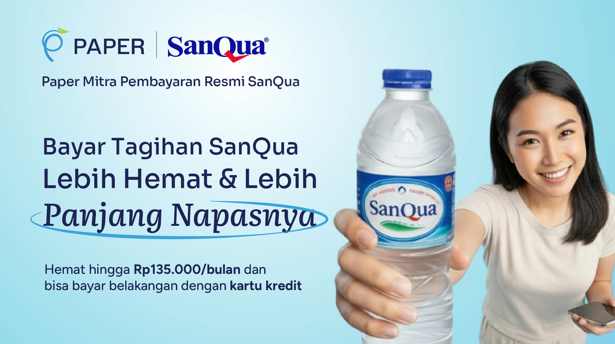 Tempo Pembayaran Makin Panjang untuk Tagihan SanQua, Transaksi dengan Paper Sekarang!