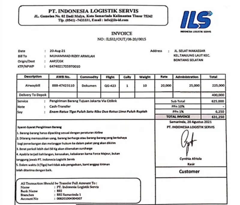 Pengiriman Barang dengan Pajak (PPN)
