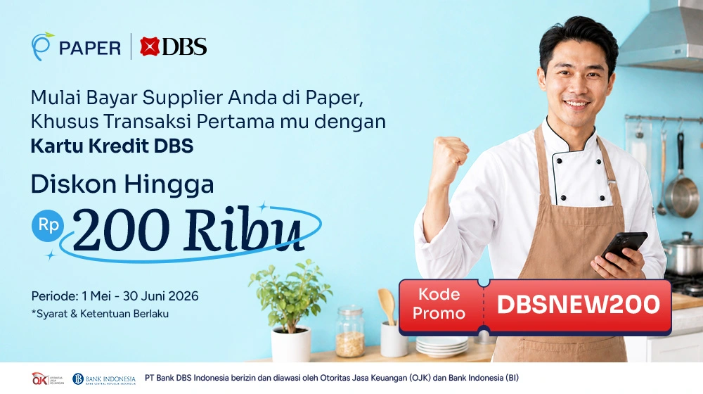 Diskon 200rb! Khusus Transaksi Pertama dengan Kartu Kredit Bank DBS