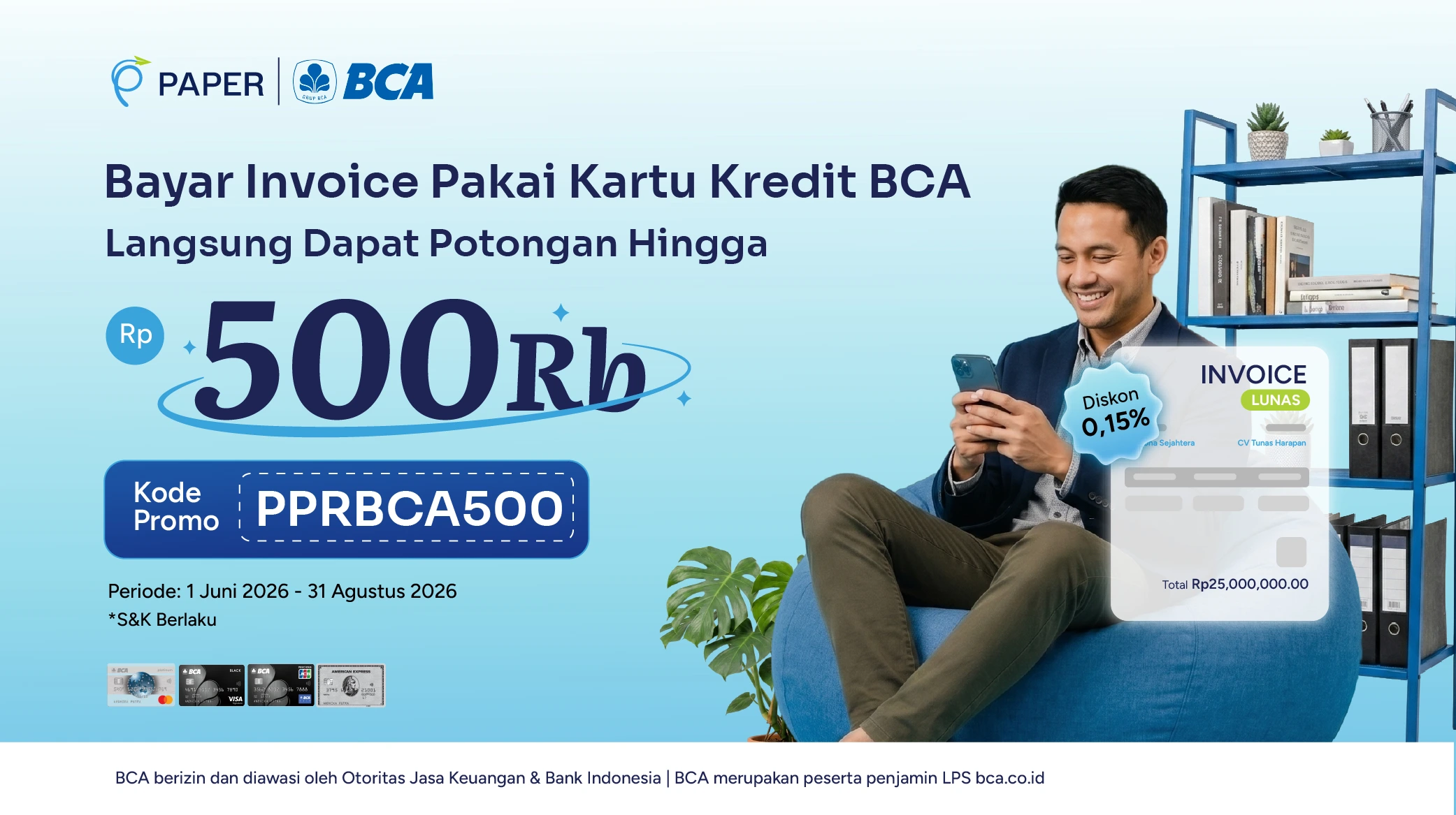 Transaksi Bisnis dengan Kartu Kredit BCA, Diskon hingga 500ribu!