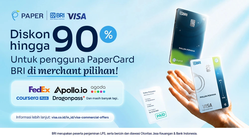 Promo Visa PAPERCARD: Benefit & Diskon Eksklusif