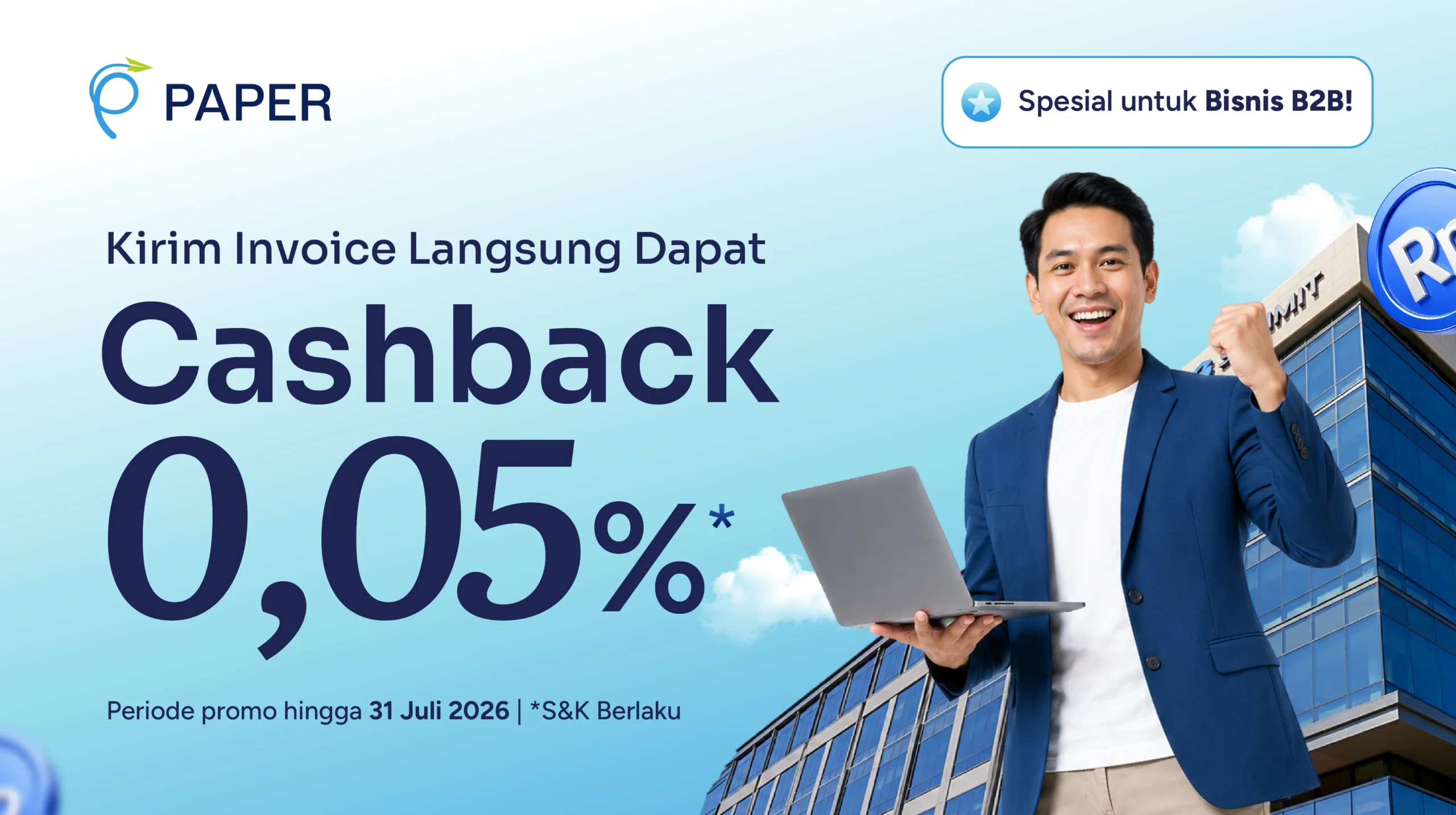 Penawaran Eksklusif: Kirim Invoice, Auto Dapat Cashback 0,05%!