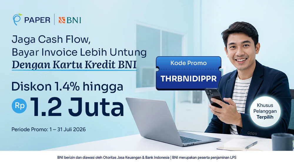 Bayar Invoice Lebih Untung dengan Kartu Kredit BNI Diskon Hingga Rp1,2 Juta