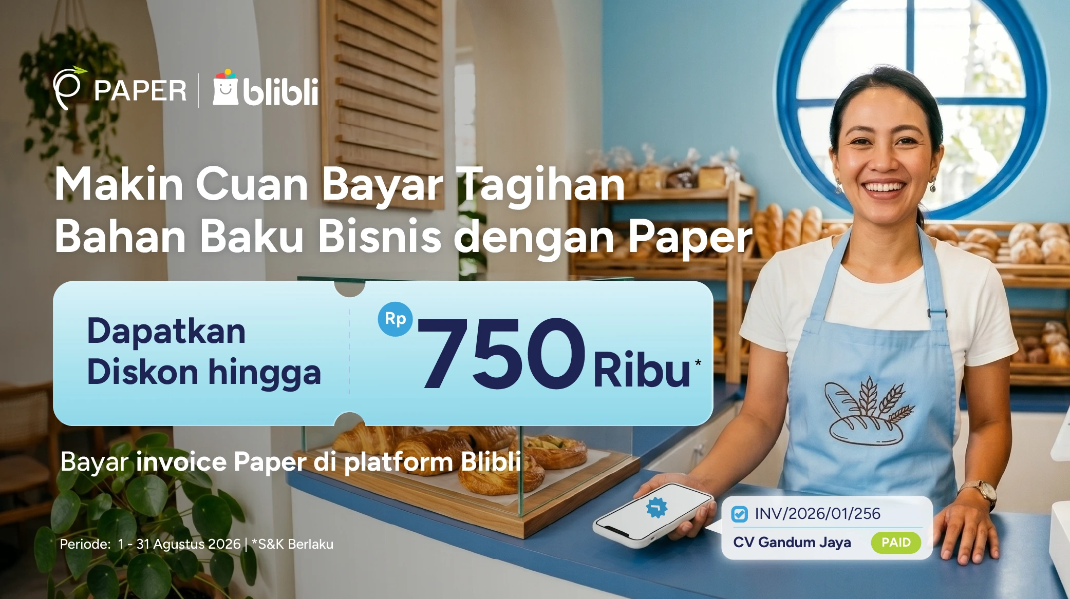 Dapatkan Double Potongan! Transaksi Pakai Blibli di Paper