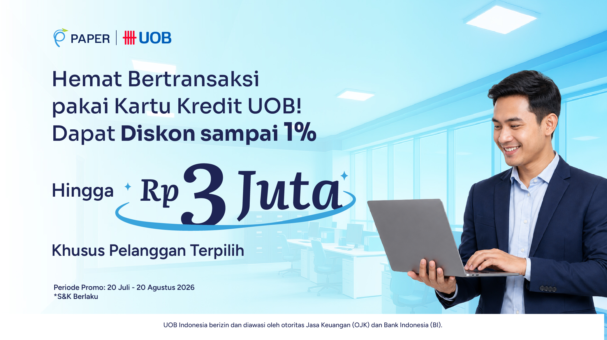 Diskon Hingga 3 Juta, Transaksi dengan Kartu Kredit UOB