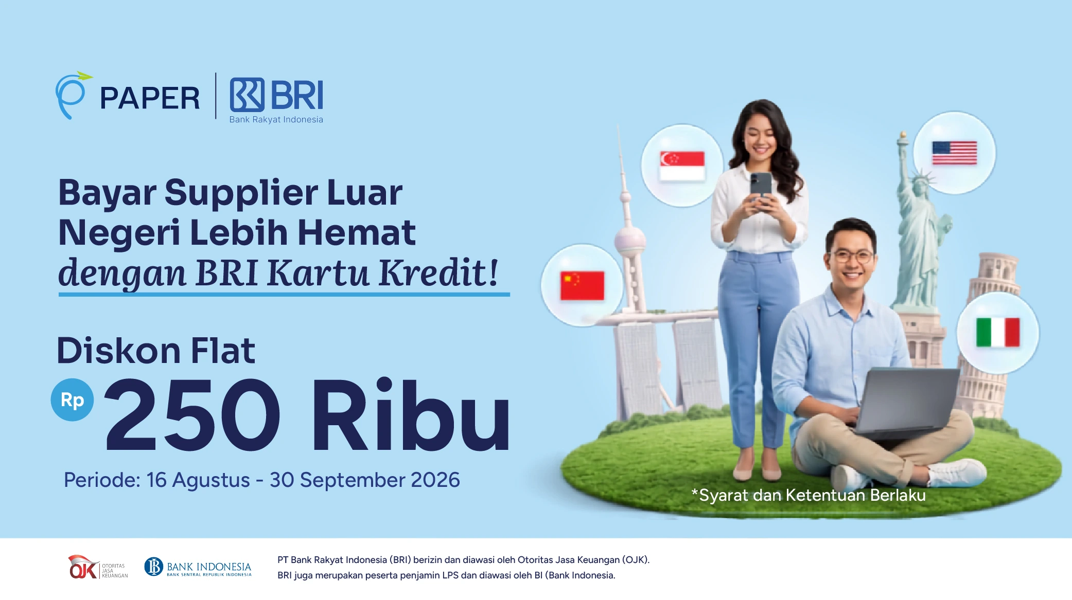 Lebih Hemat! Bayar Supplier Luar Negeri dengan Kartu Kredit BRI